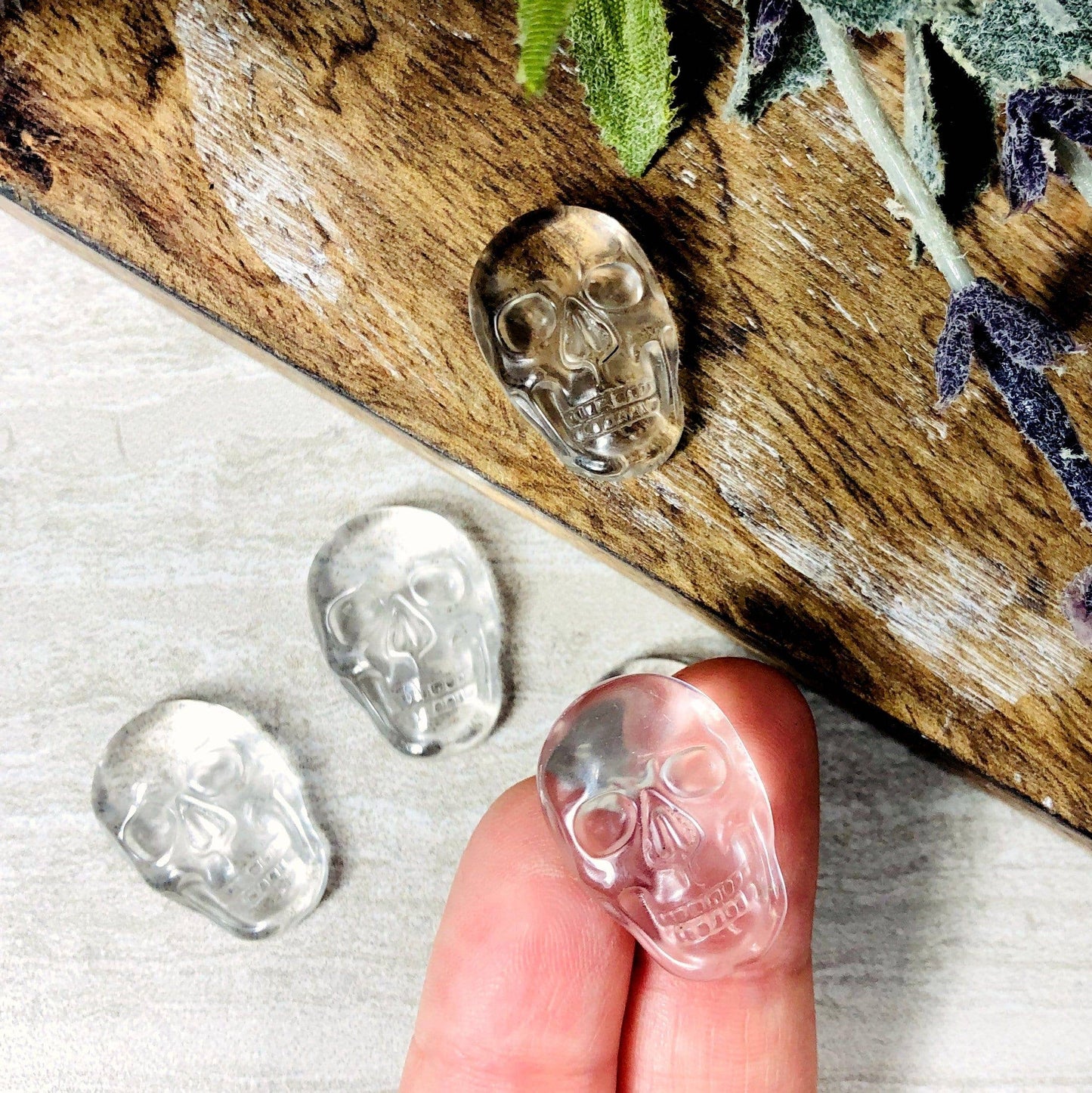 Crystal Quartz Skull Shaped Cabochon