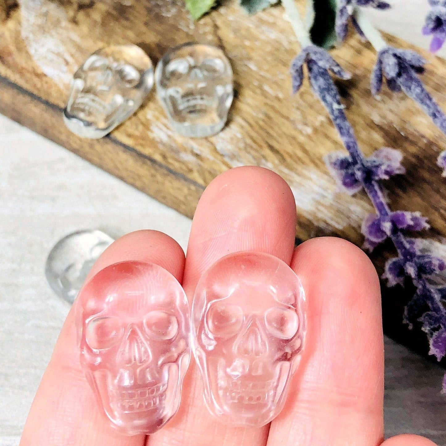 Crystal Quartz Skull Shaped Cabochon